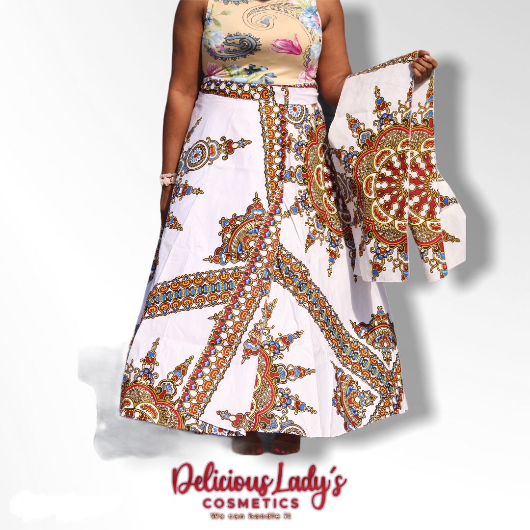 Sexy African Skirt White.